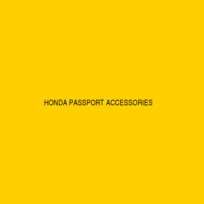 HONDA PASSPORT ACCESSORIES