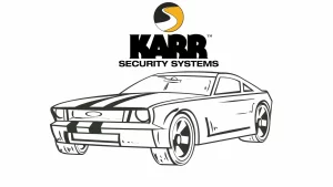 Karr Security systems with a picture of a car
