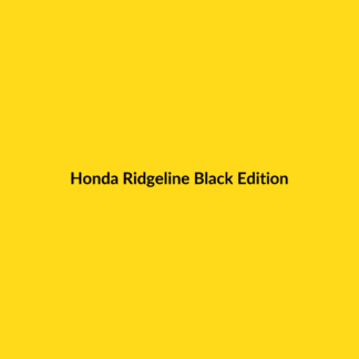 Honda Ridgeline Black Edition