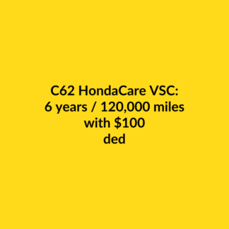 C62 HondaCare Plan