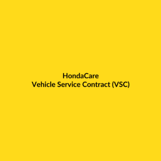 HondaCare Vehicle Service Contract (VSC)
